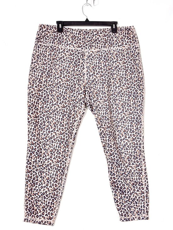 crown & ivy Pants - Crown and Ivy Crown Lounge Cheetah Print Sport Leggings Size 3XL Women's